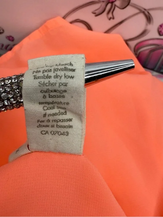 Japna tank top neon orange Coral-Orange Sleeveless Chiffon Tank Top - Picture 11 of 12